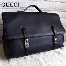 Vintage 1997 Gucci Brown Pigskin Leather Briefcase with Push-Lock and Shoulder Strap, listing 4