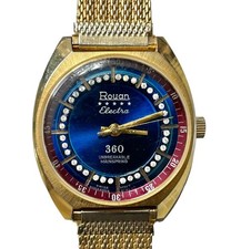 Rouan Ladies' Gold-Tone Dress Watch with Rhinestone Bezel and Mesh Bracelet — listing 4