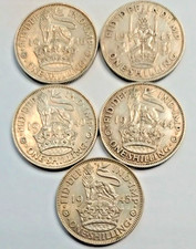 1945 George VI Scottish Crest One Shilling Silver Coin, listing 5