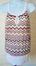 Zigzag Chevron Knit Halter Dress with Orange Tassel Fringe Hem — listing 3