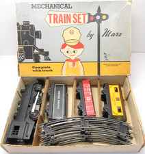Marx Mechanical Wind-Up Train Set (Complete with Track) - Original Box