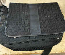 Coach Signature Jacquard Messenger / Crossbody Bag with Leather Trim — listing 5