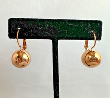 Milor Bronze Italy 3/4" Round Ball Stud Earrings