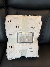 Cream Faux Fur Shaggy Mongolian-Style Throw Pillow — listing 4