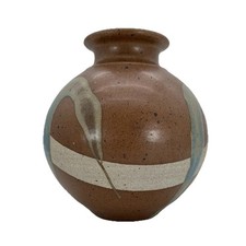 Southwestern Native American Style Pottery Vase, Geometric Cylinder, Unknown Maker — listing 3