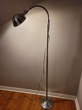 Vintage 1940s Industrial Adjustable Medical Exam Floor Lamp