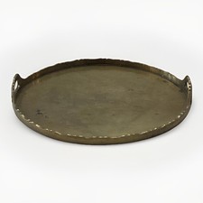 Vintage Chinese Brass Charger Tray, 26 inch, Engraved Shou Longevity & Auspicious Characters with Dragon and Phoenix, listing 6