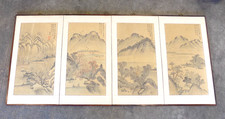 Vintage Architectural Salvage Wooden Screen Doors, Set of 3 Cream-Painted Panels — listing 5