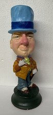Vintage Chalkware Caricature Figurines of Bowler-Hatted Gentlemen, Set of 3, listing 5