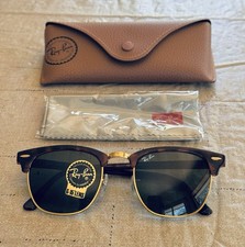 Ray-Ban Clubmaster Sunglasses Tortoise Frame Gradient Lenses — listing 4