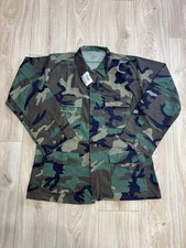US Military M81 Woodland Camouflage BDU Coat (Hot Weather, Short Sleeve Modified) - Large Regular — listing 4