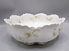 Haviland France 'The Princess' Porcelain Fruit/Sauce Bowl with Pink Roses and Blue Ribbons — listing 3