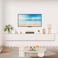 Large Wood Entertainment Center Wall Unit with Glass Display Cabinets and TV Console — listing 3