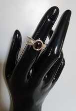 Sterling Silver Band Ring with 18K Gold Accent and Oxidized Floral Detail US 7-8 — listing 6