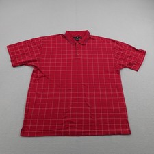 Vintage 1990s Nike Golf All-Over Plaid Print Polo Shirt, Navy/White, Size XL — listing 5