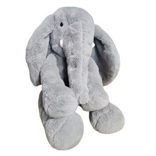 Plush Elephant Stuffed Animal, Soft Grey Fur — listing 6