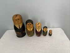 Russian Political Leaders Hand-Painted Matryoshka Nesting Doll Set (5-Piece) — listing 3