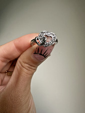 Petite Double-Heart Ring with Small Accent Stones