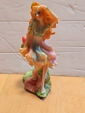Resin Flower Fairy Figurine with Wire-and-Bead Butterfly Wings — listing 2