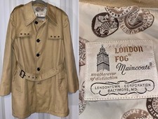 Vintage London Fog Maincoats Tan Trench Coat, Londontown Mfg. Co. Baltimore Label — listing 3