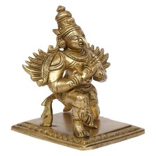 Balinese Brass Garuda Vishnu Trench-Art Sculpture on 76mm M48 Shell Casing Base — listing 3