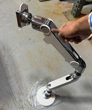 Humanscale M8 Monitor Arm, Polished Aluminum with White Trim — listing 4