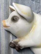 Cream Glazed Porcelain Seated Pig Figurine — listing 6