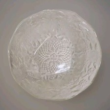 Indiana Glass Pineapple & Floral #618 Pressed Glass Serving Bowl 7.5in — listing 5