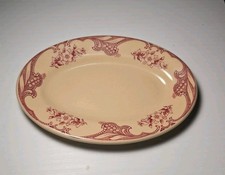 Shenango China Rim Rol Inca Ware Cup and Saucer, Red Floral Border Restaurant Ware — listing 4