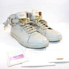 Buscemi 100MM High-Top Sneakers in Red Pebbled Leather — listing 5