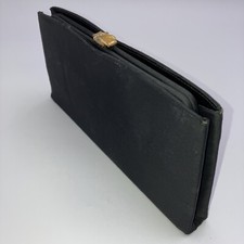 Vintage Emerald Green Satin Evening Bag with Gold Chain & Inner Coin Purse — listing 2
