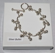 Silpada Sterling Silver DNA Interlocking Bracelet, Ball & Bar Links, Toggle Clasp, 7" L — listing 3