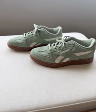 Reebok Club C Mid-Top Leather Sneakers, White/Green — listing 4