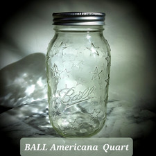 Mason Quart Narrow-Mouth Clear Glass Canning Jar with Embossed "MASON" Lettering — listing 6