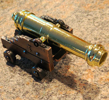 Vintage Cast Iron & Brass Model Field Artillery Cannon (Decorative) — listing 4