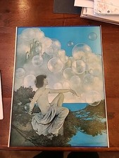 Maxfield Parrish 'Air Castles' Vintage Print, Framed, 12.5 x 17.25 inches — listing 2