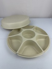 Tupperware Hot Pink Relish Tray / Serving Center 4-Cup Set with Center Handle — listing 2