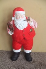 Vintage Handmade Teal Velvet Grandfather Clock Christmas Ornament with Gold Trim — listing 6
