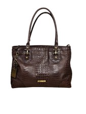 Black Embossed "TOTE BAG" Vegan Leather Large Tote Handbag — listing 5