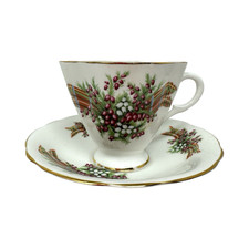 Windsor Bone China Hand-Painted Cottage Scene Creamer & Open Sugar Bowl Set — listing 6