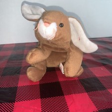 Ty Beanie Baby "Ears" the Brown Rabbit with Swing Tag