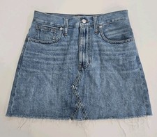 Madewell Raw-Hem Denim Mini Skirt, Size 23 — listing 5