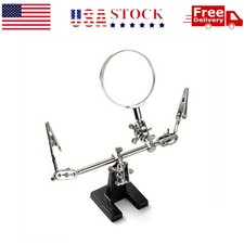 Adjustable Rotary Soldering Station Helping Hands with Magnifying Glass Base — listing 2