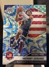 2022-23 Panini Mosaic Anthony Edwards Blue Reactive Prizm #6