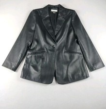 Preston & York Women's Red Genuine Leather Zip Front Jacket, Size L — listing 3