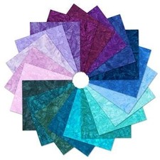 Robert Kaufman Artisan Batiks Prisma Dyes Cotton Candy Charm Squares Pack CHS-1193-42