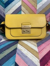 Brown Leather Flap Crossbody Bag with Embossed Monogram — listing 4