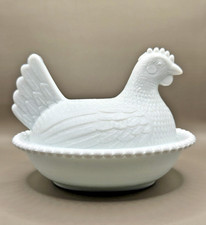 Vintage Ceramic Hen on Nest Covered Dish, USA Pottery — listing 4