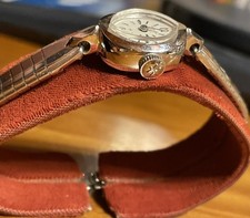 Vintage Hamilton Ladies' Cocktail Watch, Marquise Case with Diamond-Set Lugs, Gold-Filled — listing 3
