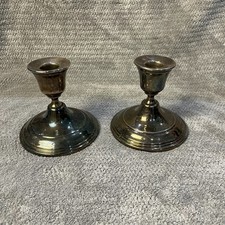 Ornate Silver-Plated Baroque/Rococo Style Candlestick with Repoussé Floral Base — listing 4